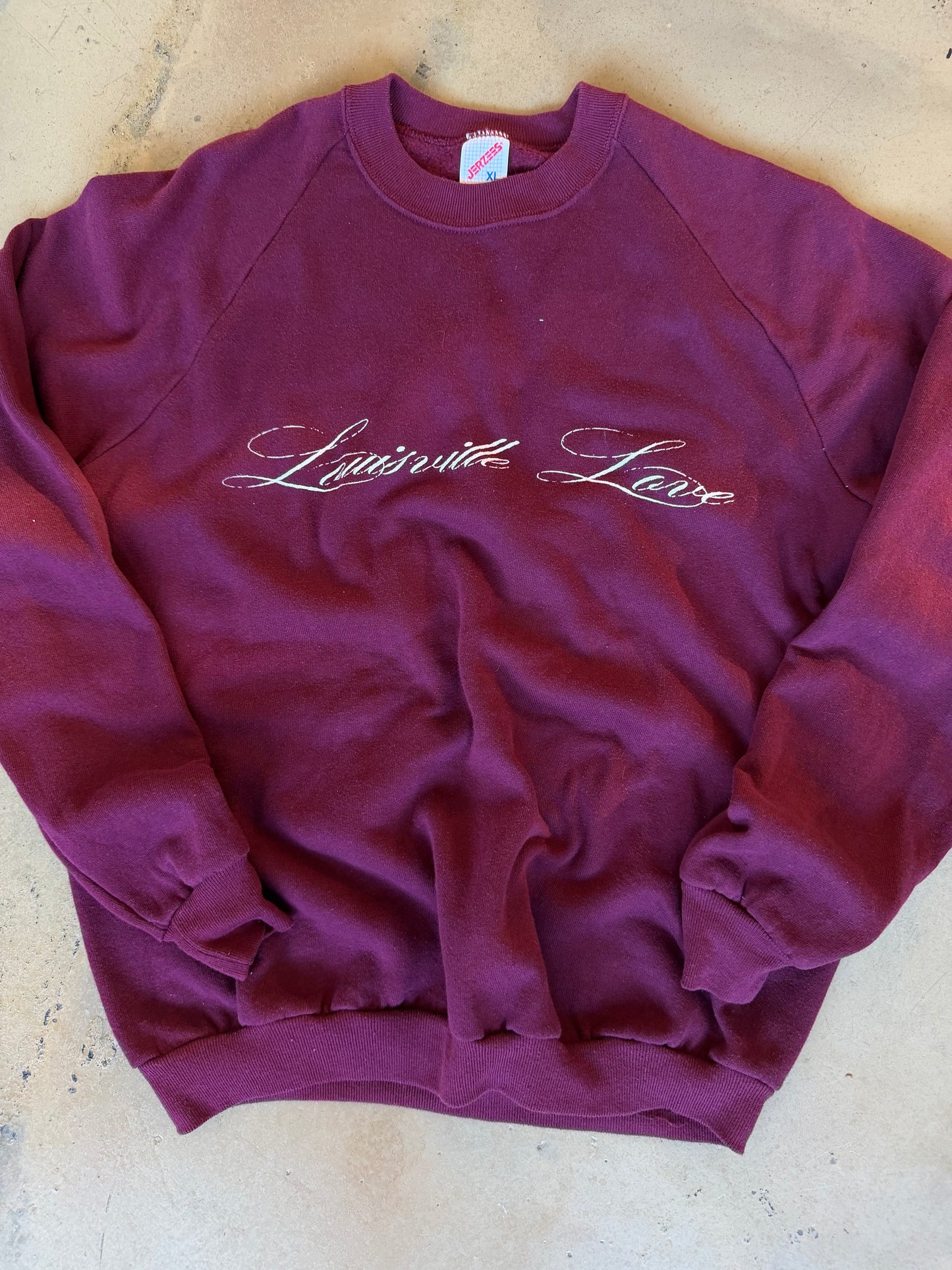 (L) Plum Script Sweatshirt