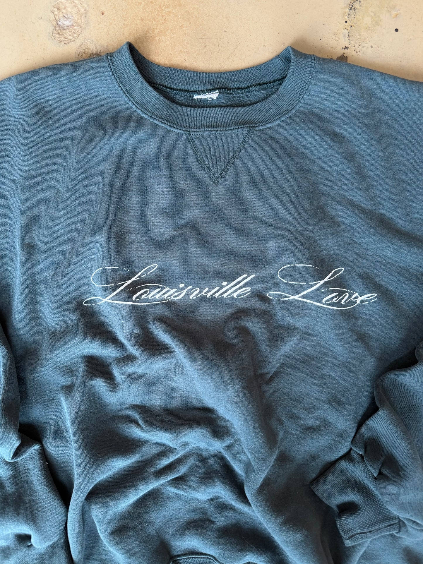 (L/XL) Aqua Script Sweatshirt