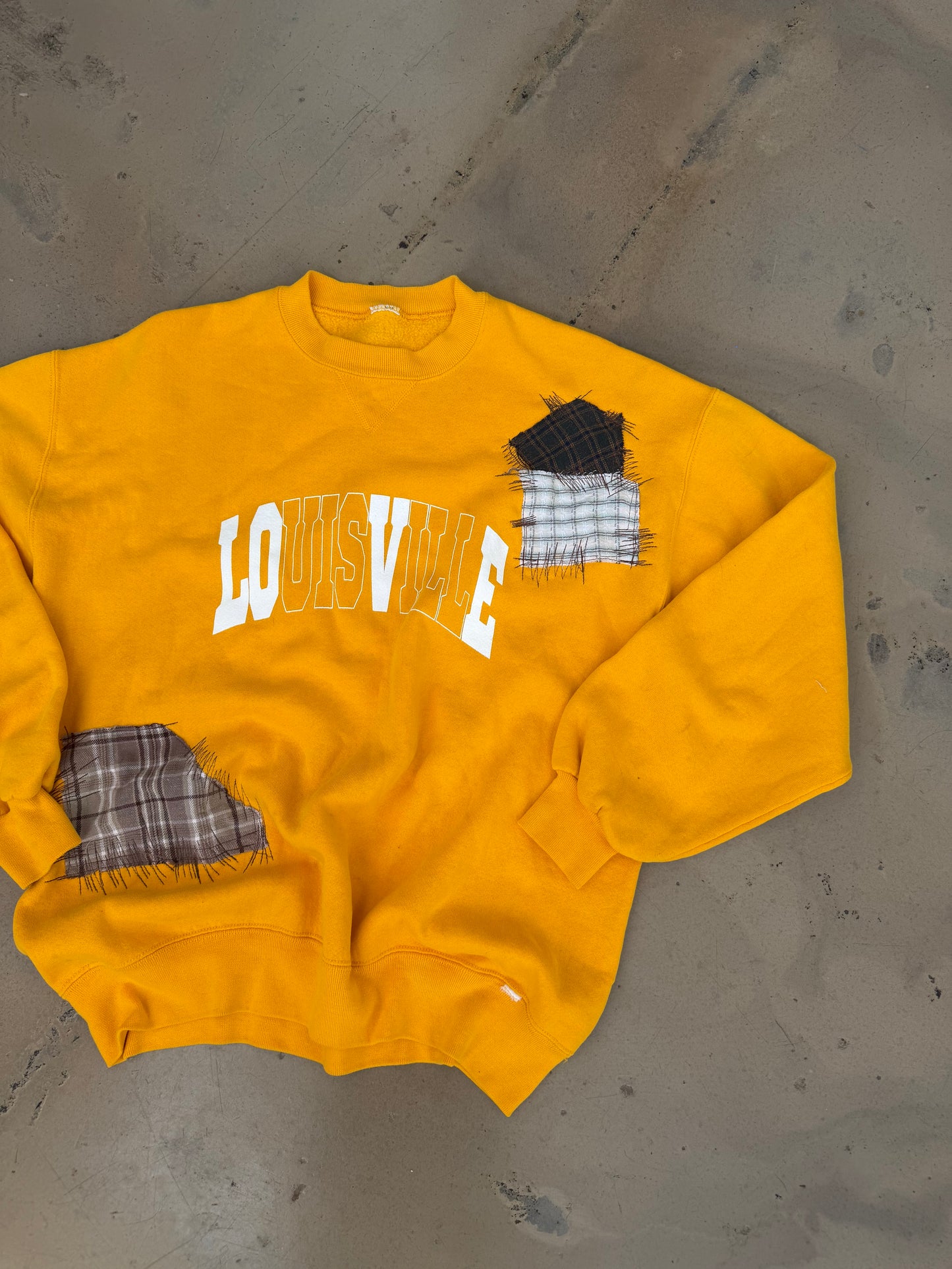 (L) OG Classic Patchwork Yellow Sweatshirt