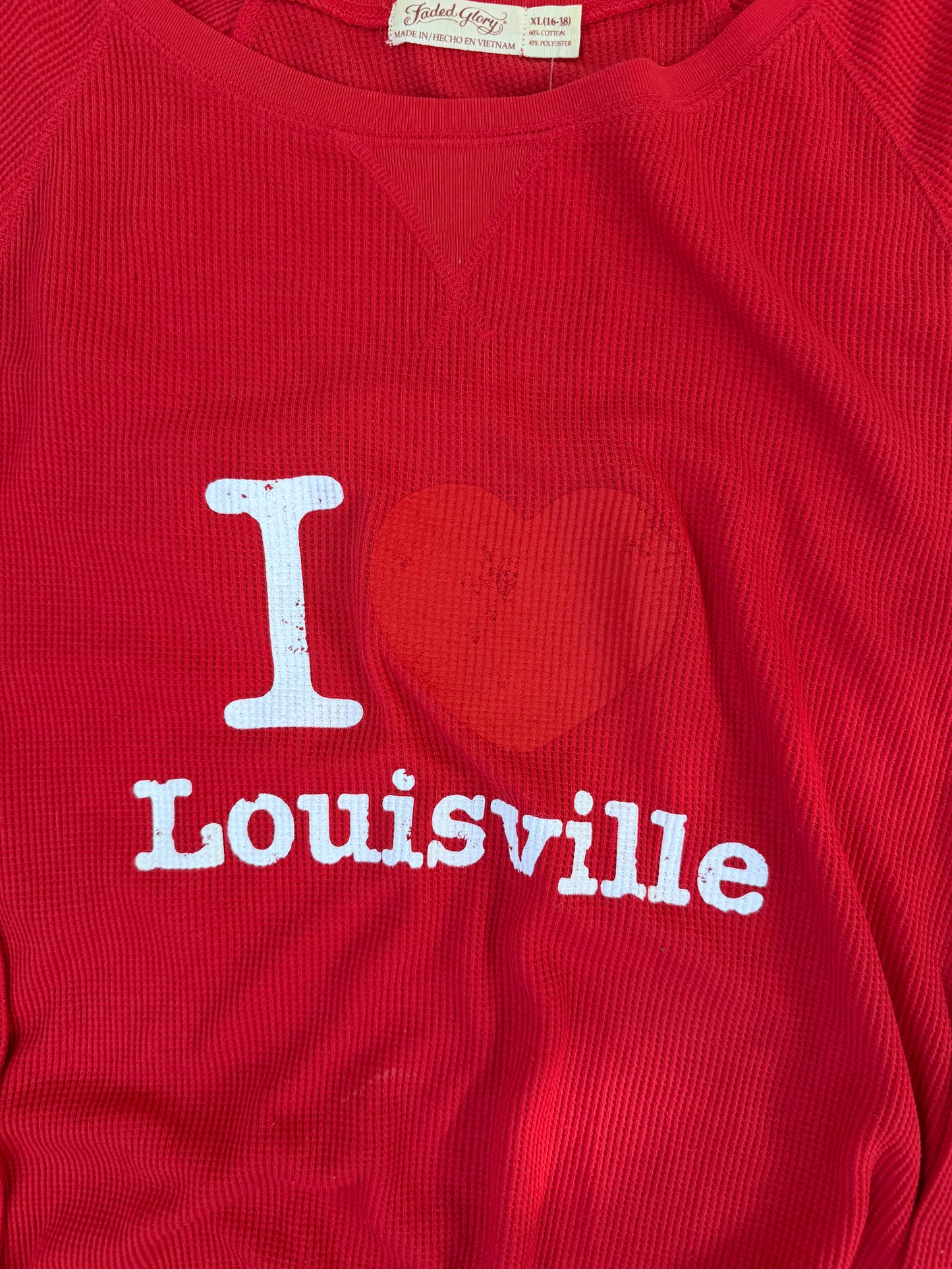 (Women’s L/XL) I Love Lou Thermal Sweatshirt