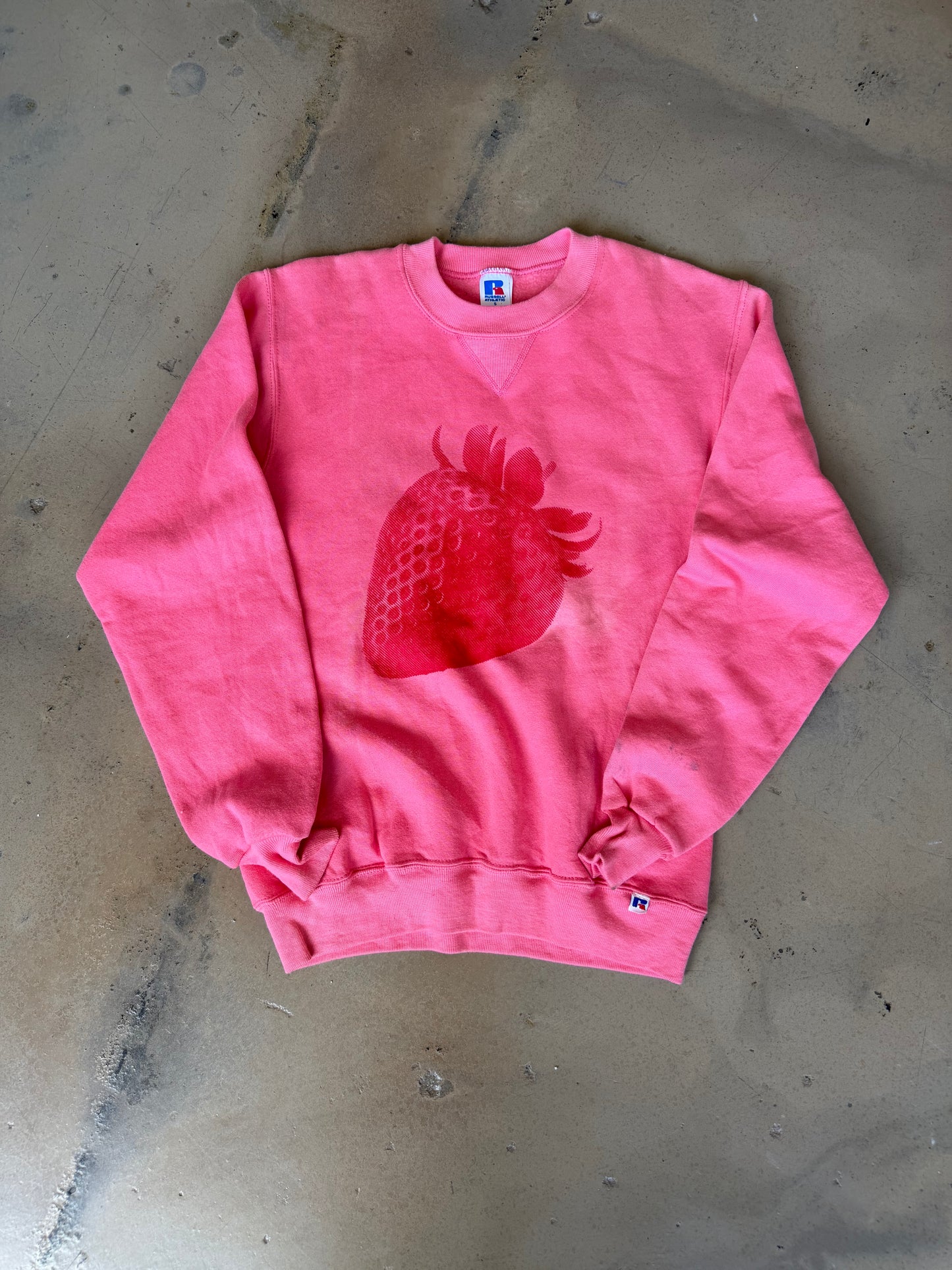 (S) Pink Strawberry Sweatshirt