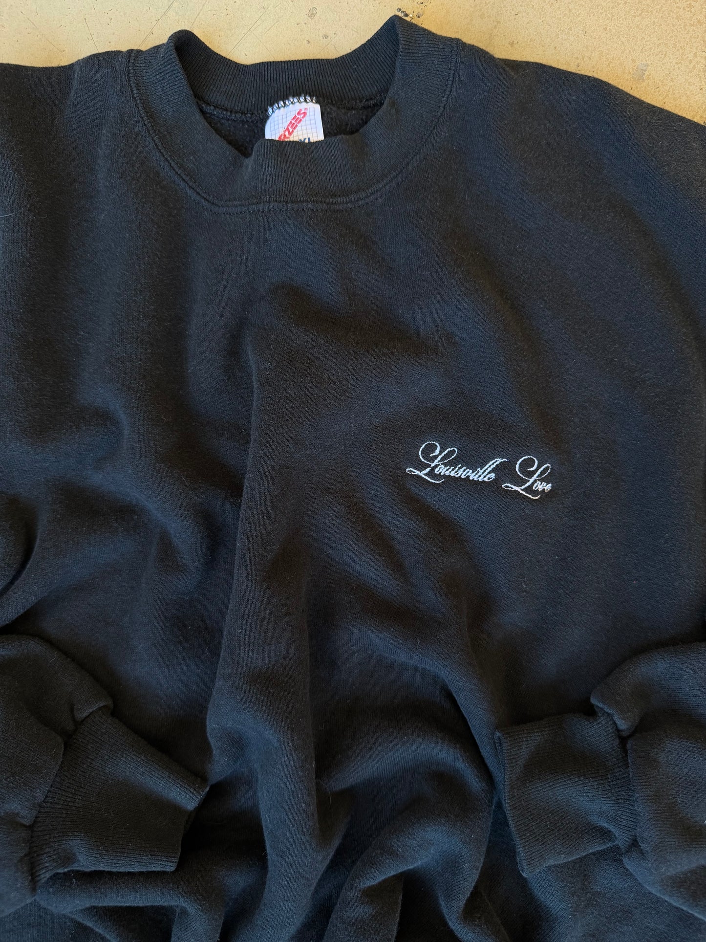 (L) Script Black Sweatshirt