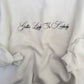(Women’s S) White Gettin Lucky Sweatshirt