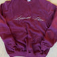 (L) Plum Script Sweatshirt