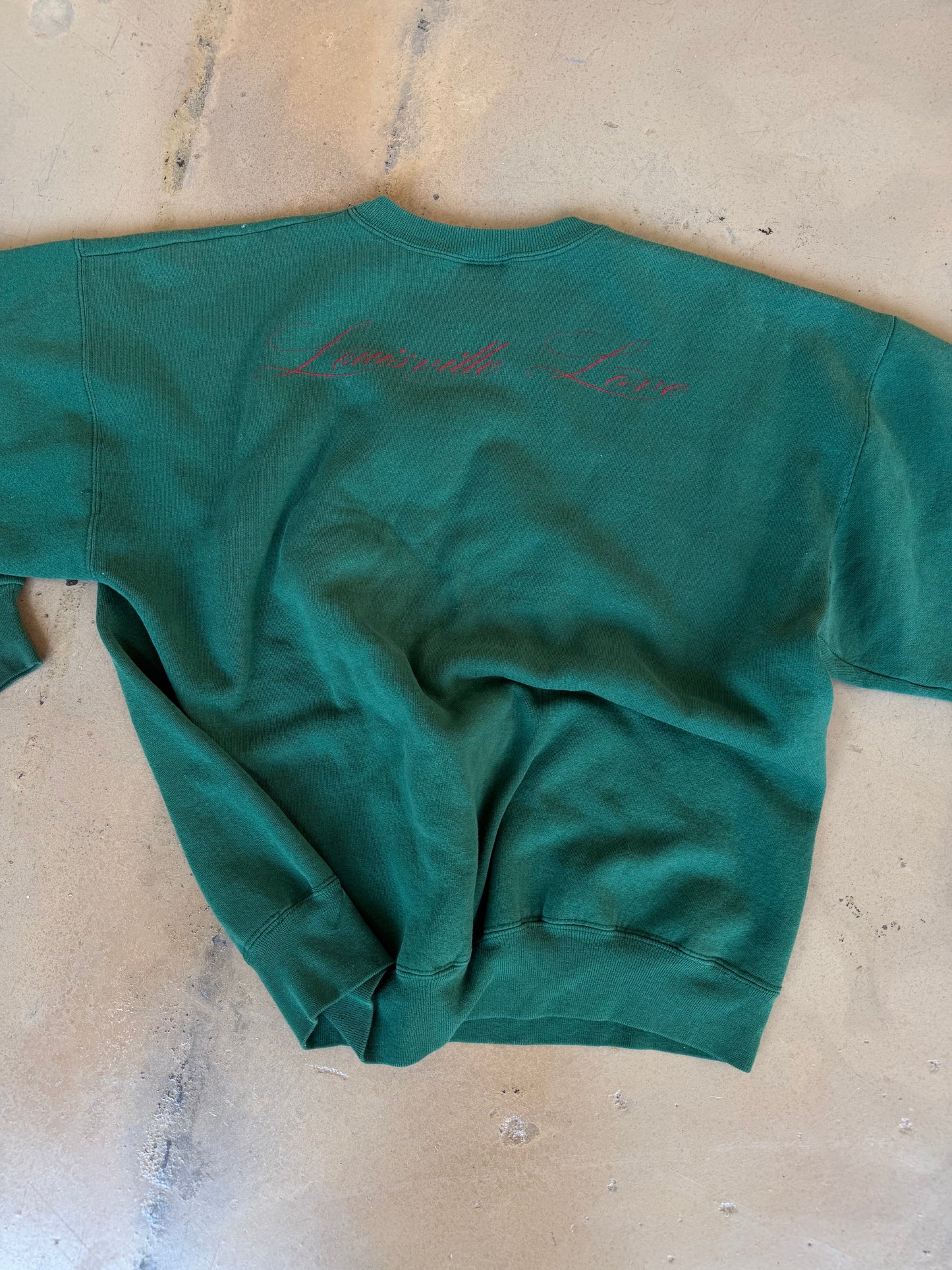 (L/XL) Double Sided Strawberry & Script Sweatshirt