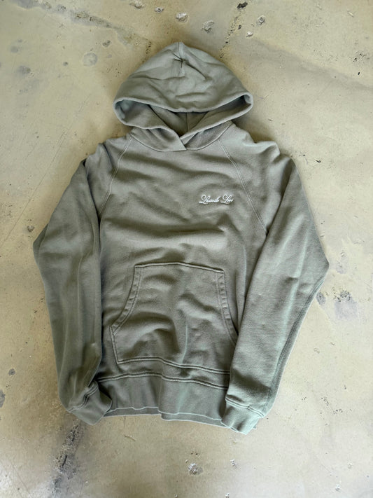 (S) Embroidered Olive Green Hoodie