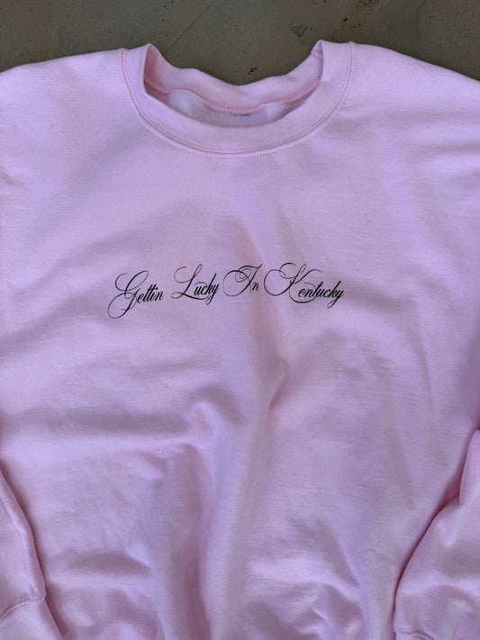 (XL) Gettin Lucky Pink Sweatshirt