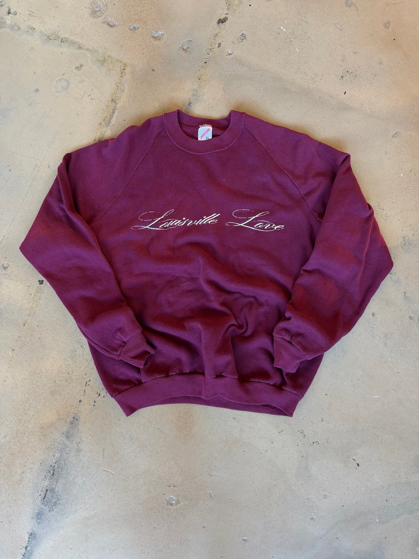 (L) Plum Script Sweatshirt