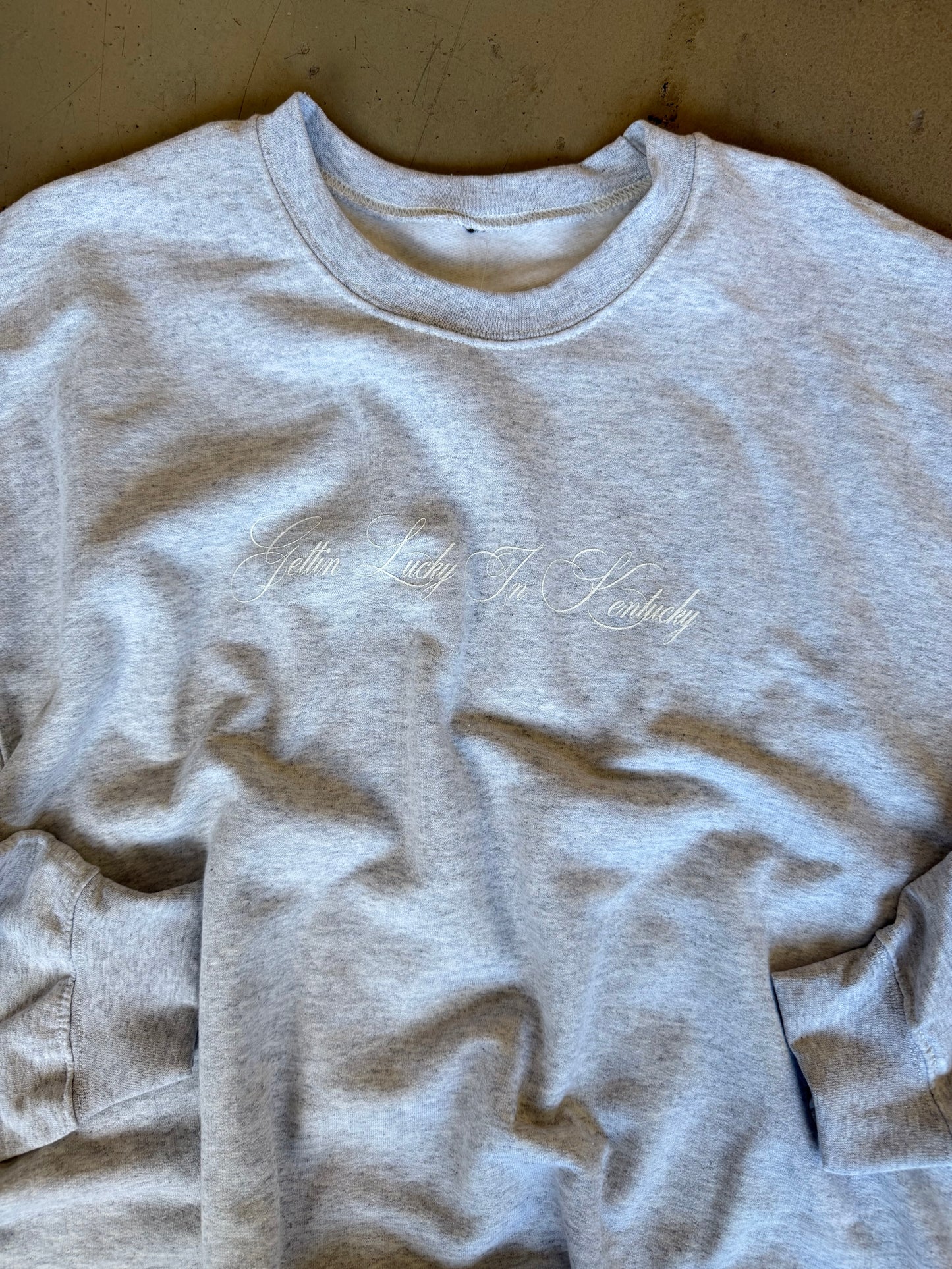 (M/L) Grey Gettin Lucky Sweatshirt