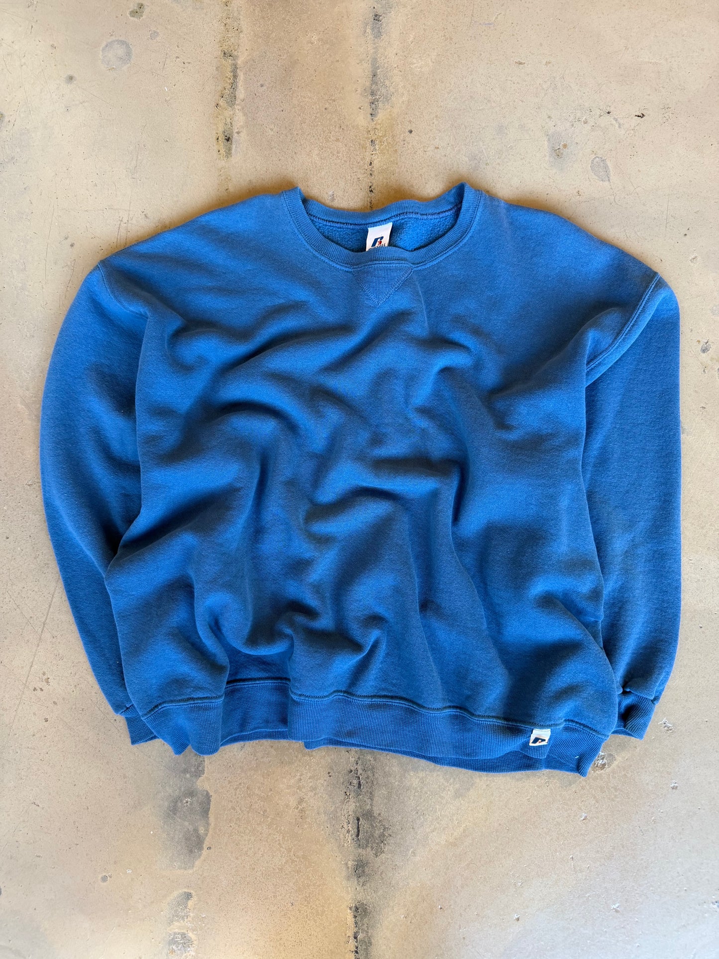 (L/XL) Blue Script Sweatshirt