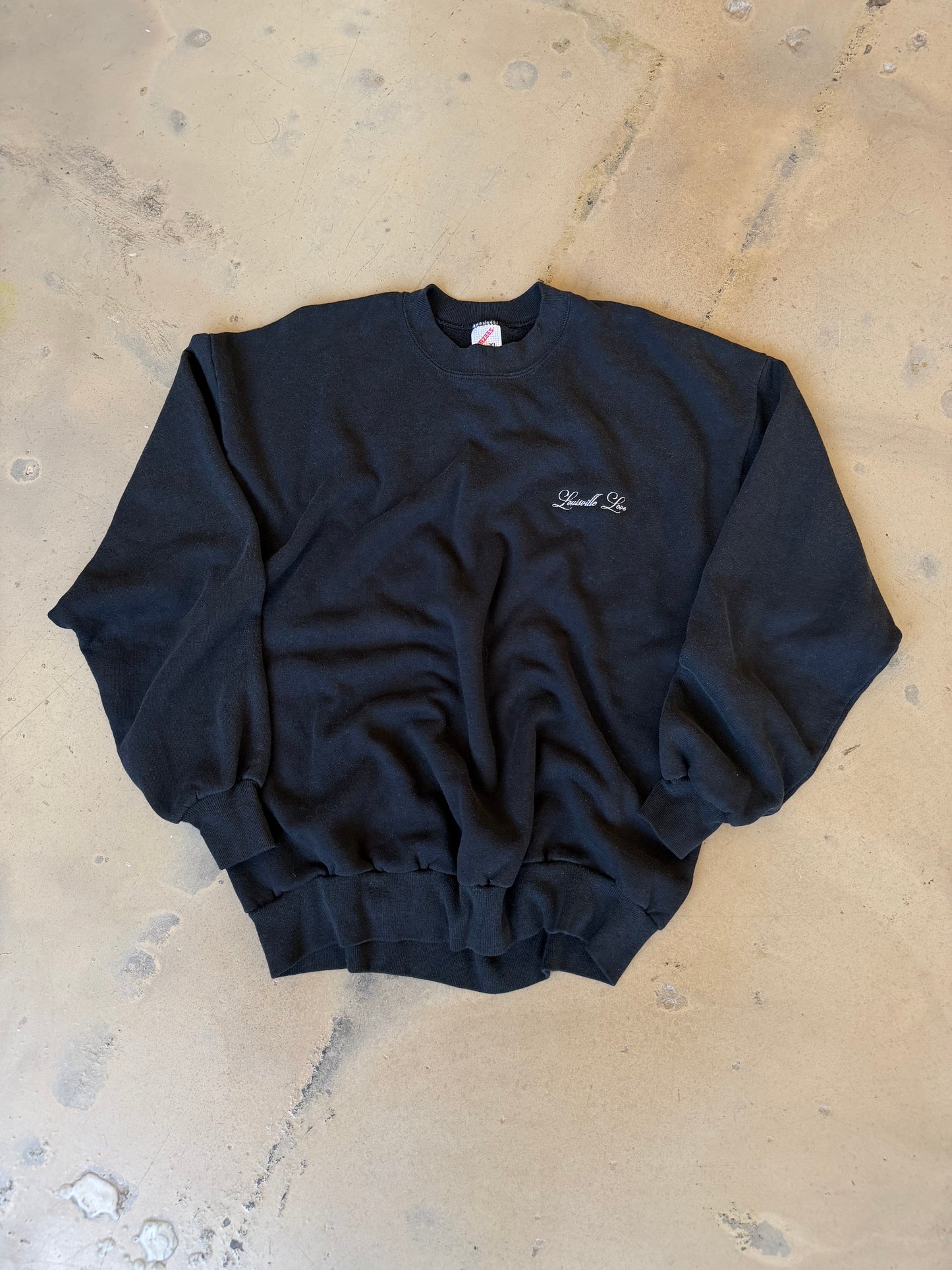 (L) Script Black Sweatshirt