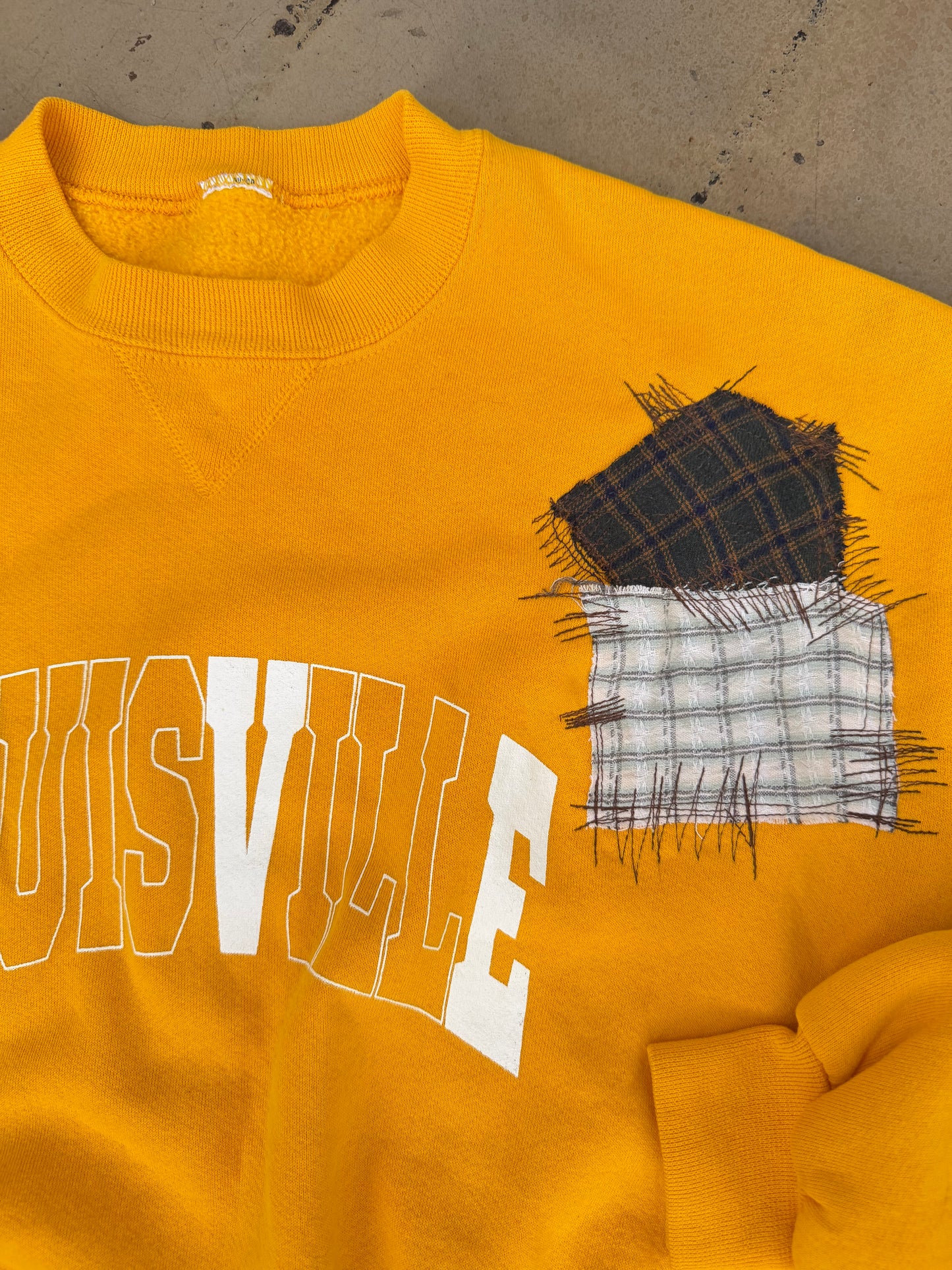 (L) OG Classic Patchwork Yellow Sweatshirt