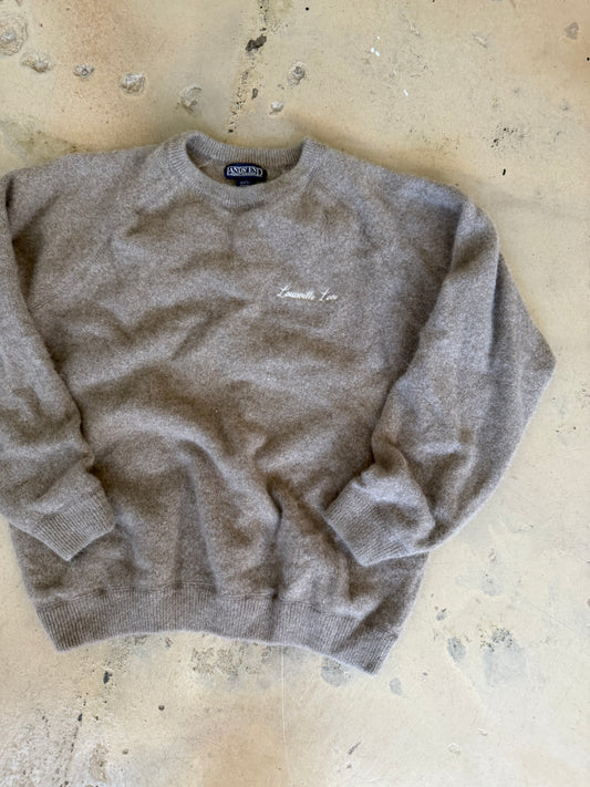 (S) Taupe Embroidered Sweater