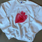 (L) White Strawberry Sweatshirt