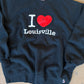 (XL) I Love Lou Black Sweatshirt