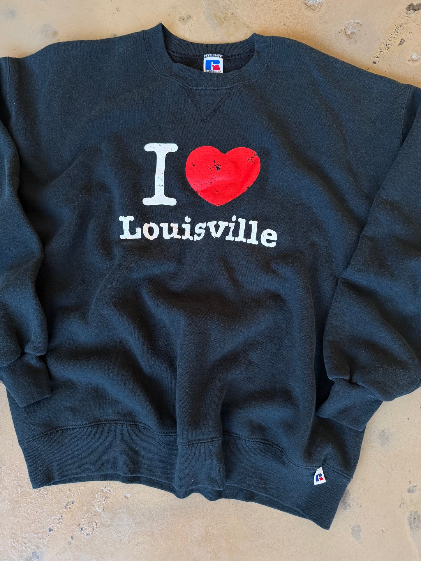 (XL) I Love Lou Black Sweatshirt