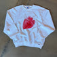 (L) White Strawberry Sweatshirt