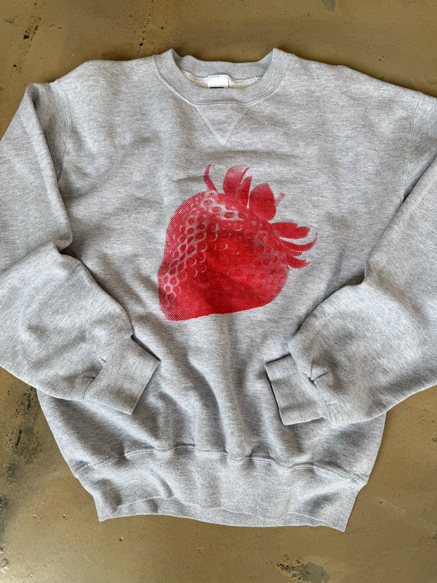(M) Grey Strawberry Sweatshirt