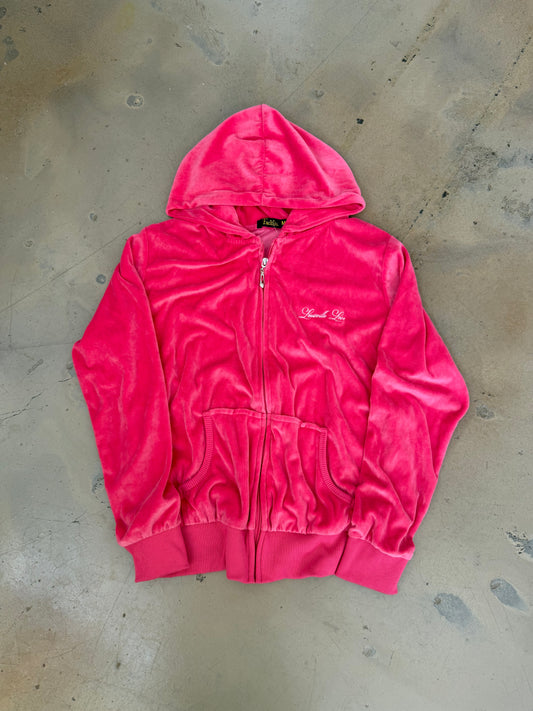 (Women’s M/L) Embroidered Pink Hoodie