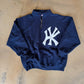 (L) Navy NYKY Quarter Zip Sweater