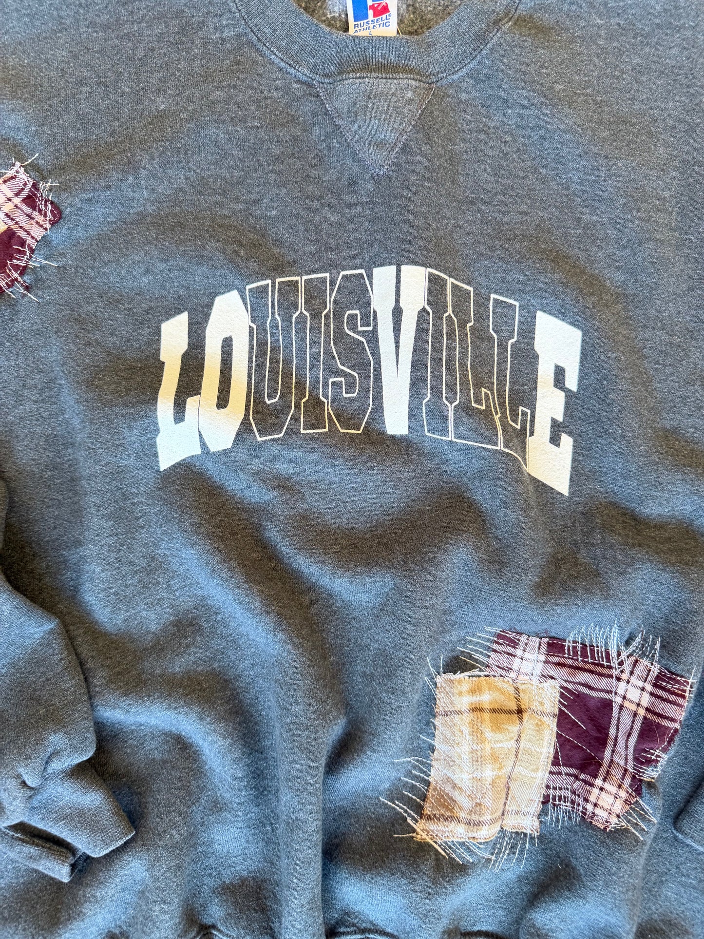 (L) OG Classic Dark Grey Patchwork Sweatshirt