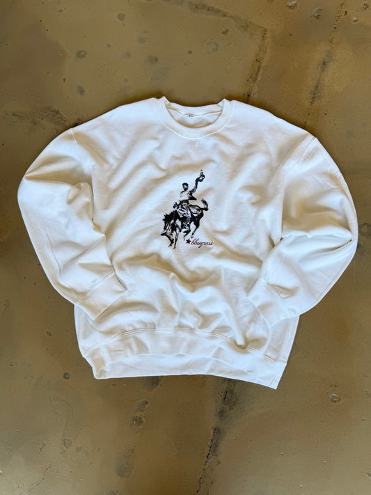 (L/XL) White Bluegrass Sweatshirt