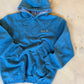 (L) Embroidered Blue Hoodie