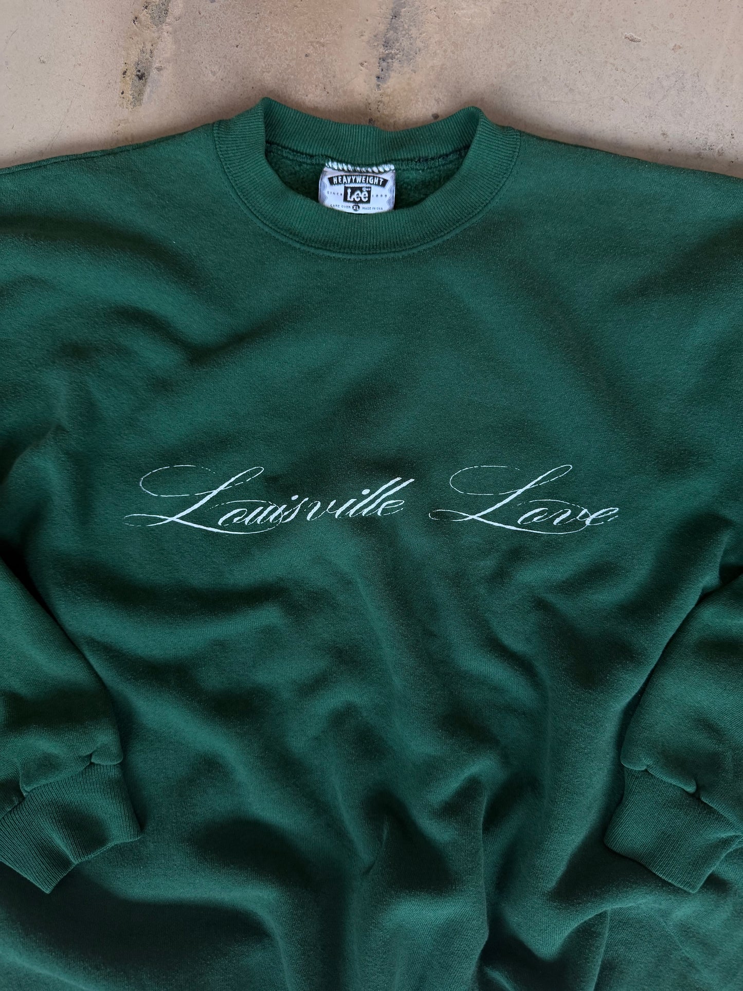 (L/XL) Green Script Sweatshirt