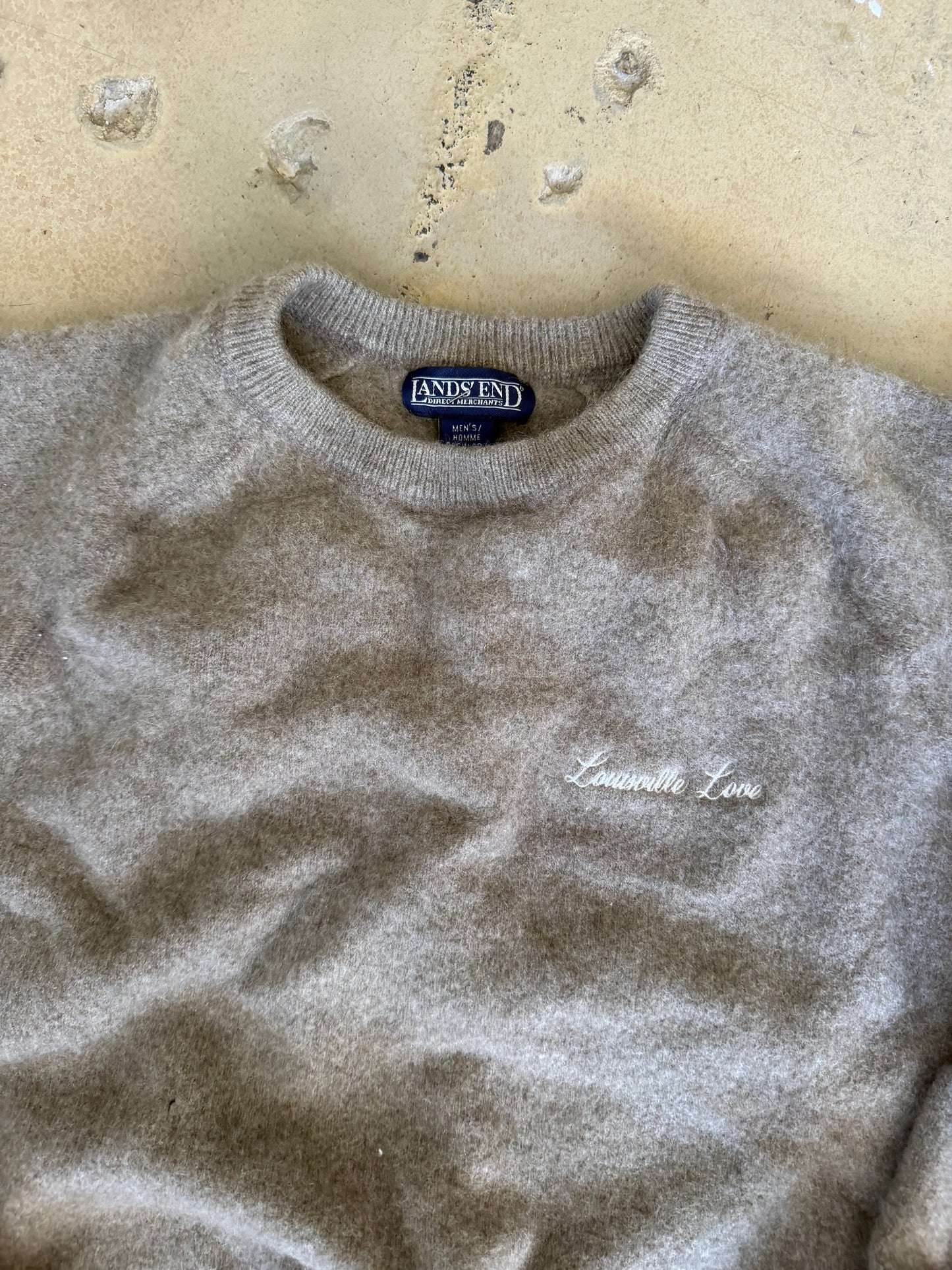 (S) Taupe Embroidered Sweater