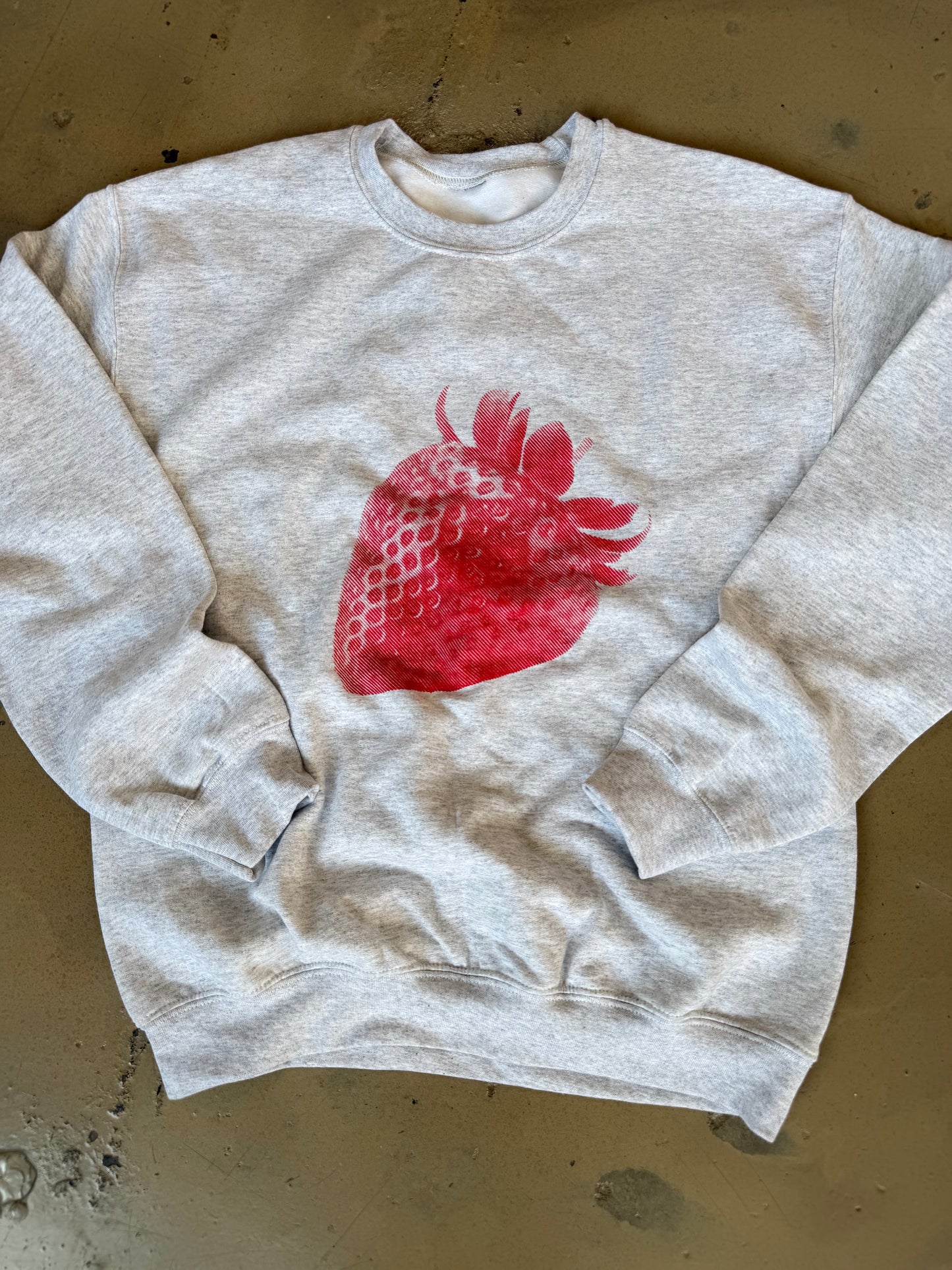 (L) Double Sided Strawberry & Scrip Sweatshirt