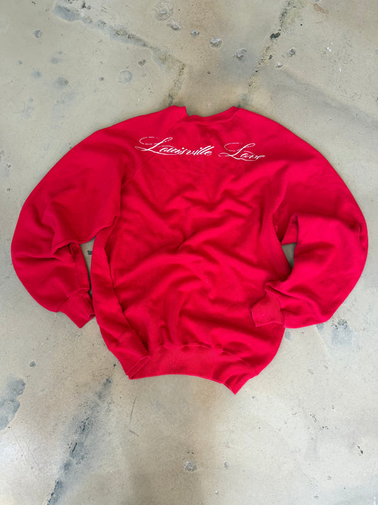 (M/L) Red Script Sweatshirt