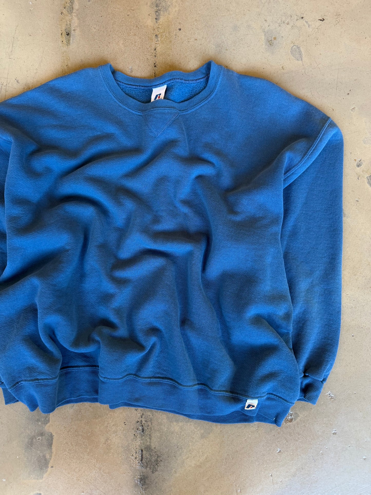 (L/XL) Blue Script Sweatshirt