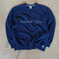 (L) Navy Script Sweatshirt