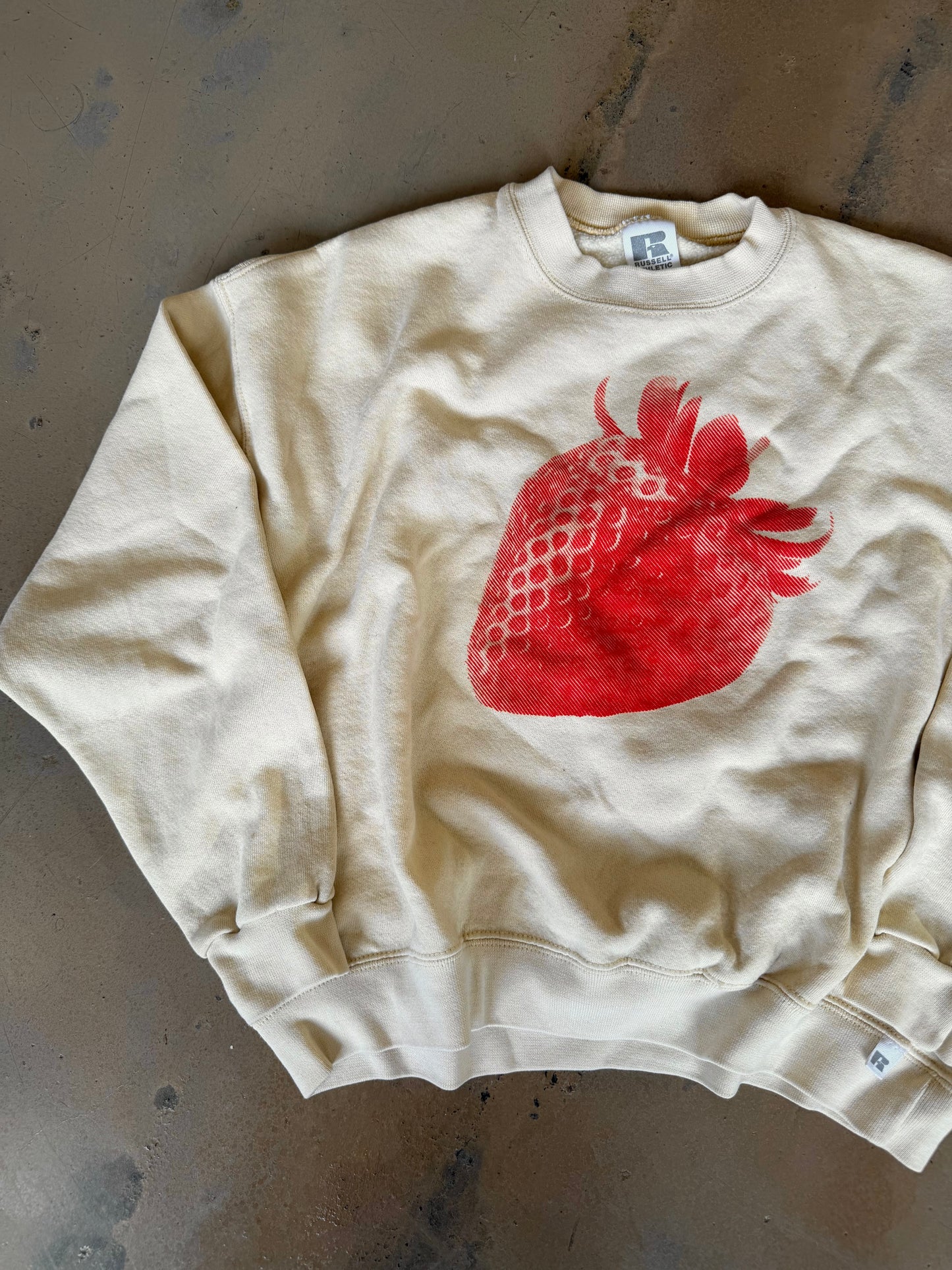 (Women’s S) Yellow Strawberry Sweatshirt
