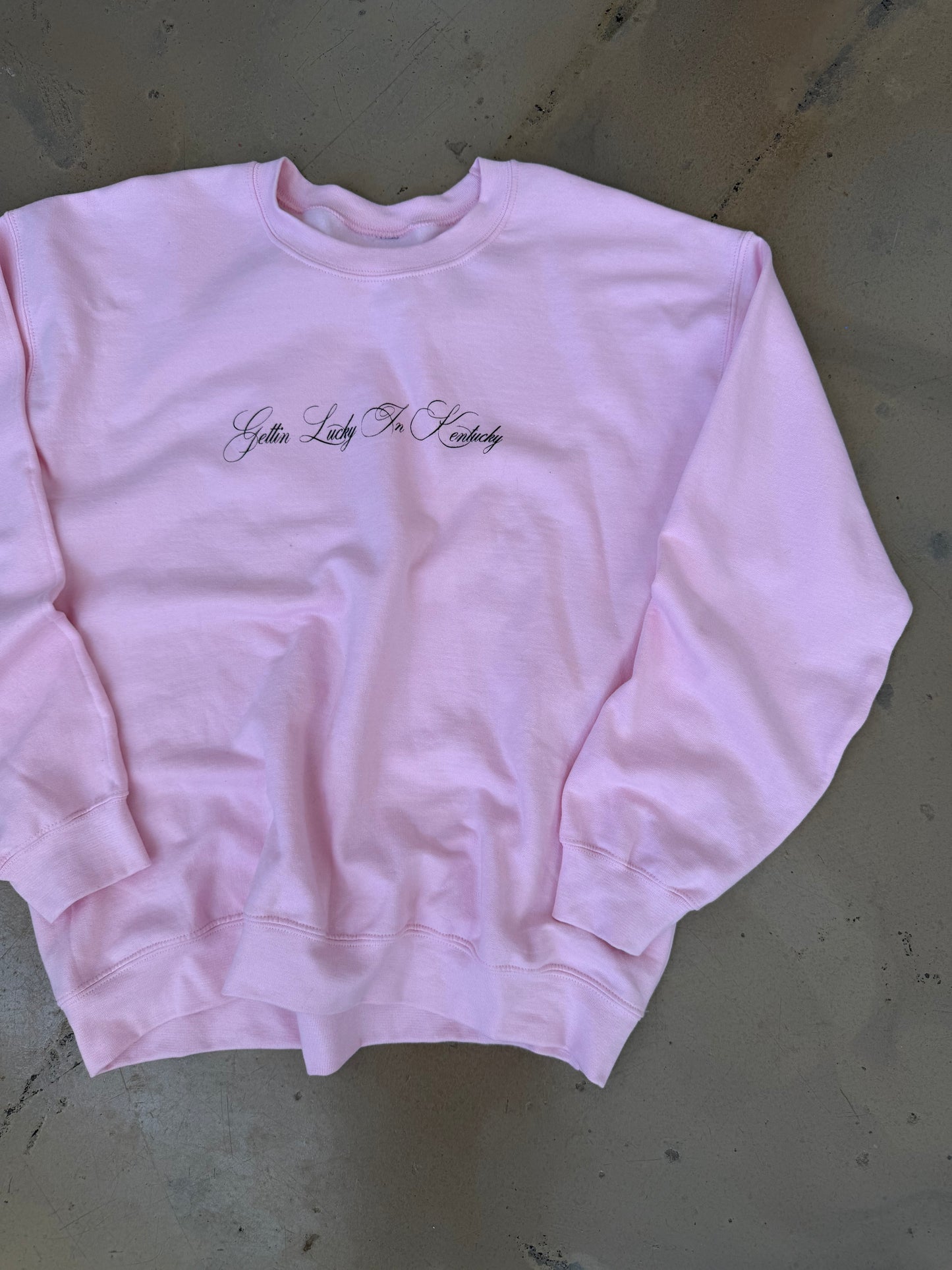 (XL) Gettin Lucky Pink Sweatshirt