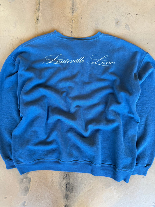 (L/XL) Blue Script Sweatshirt