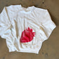 (M/L) Strawberry White Sweatshirt