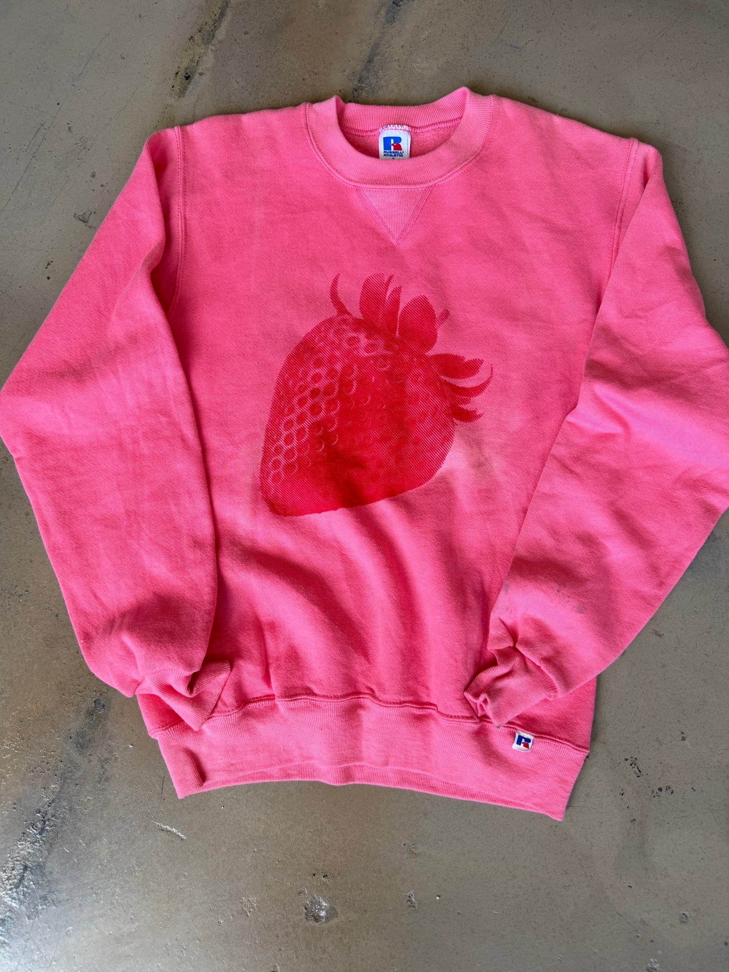 (S) Pink Strawberry Sweatshirt
