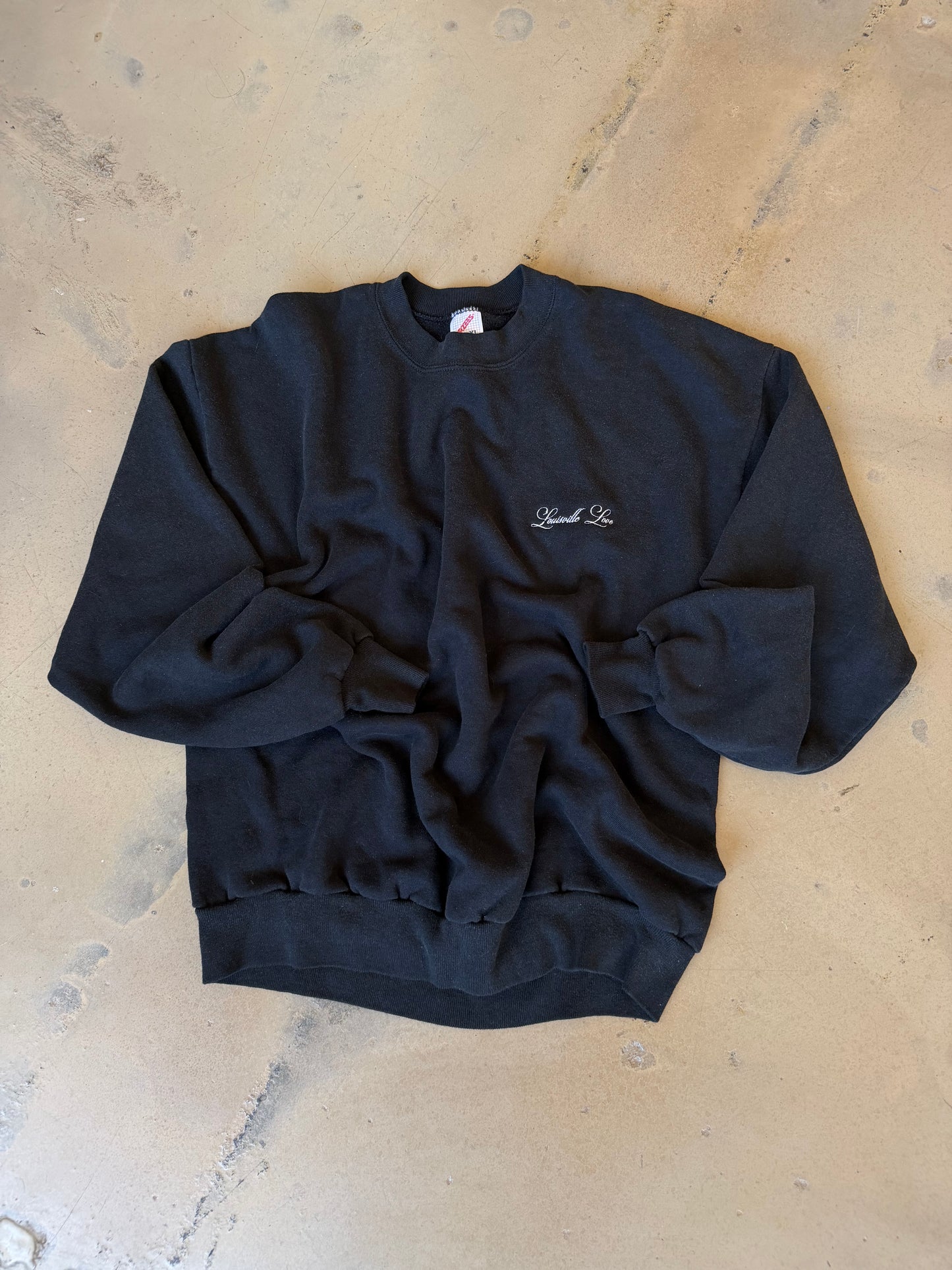 (L) Script Black Sweatshirt