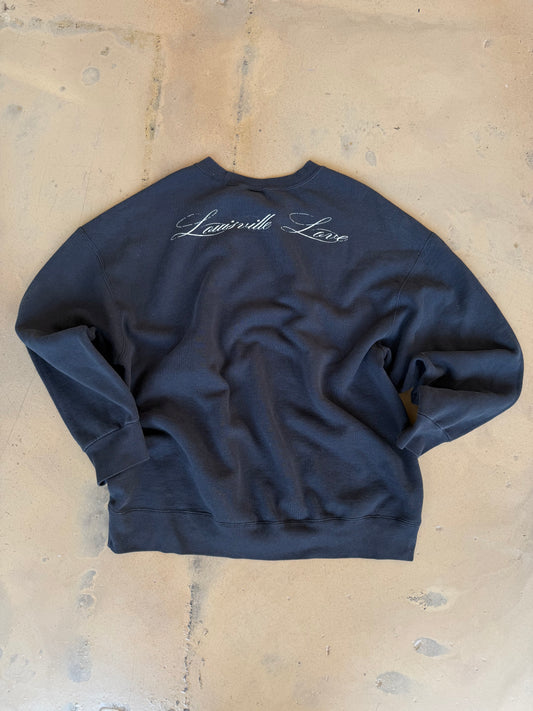 (XXL) Script Black Sweatshirt