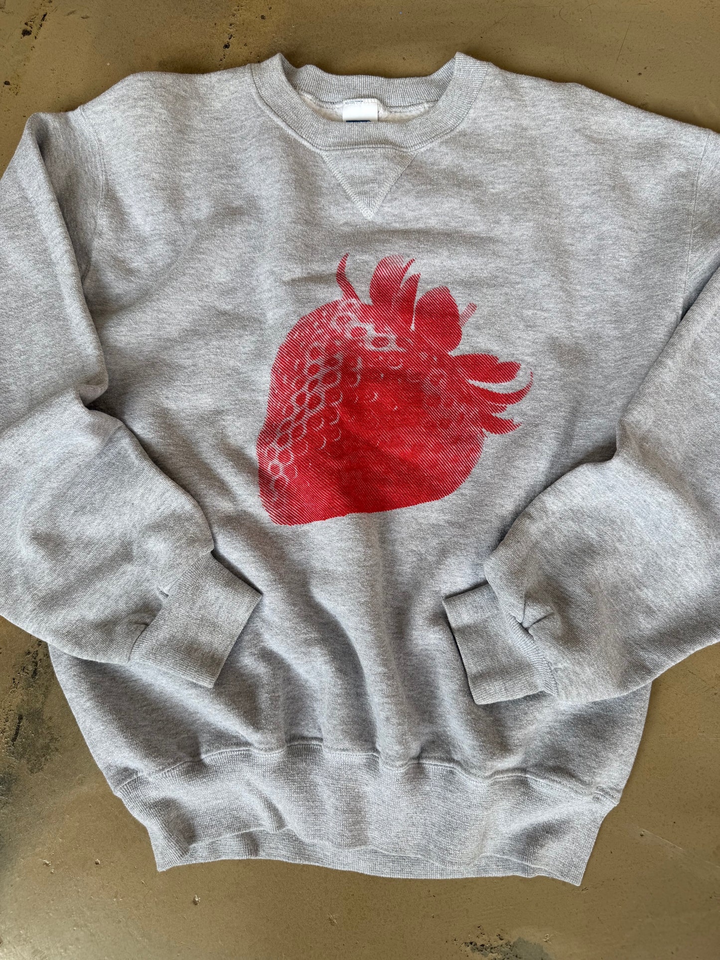 (M) Grey Strawberry Sweatshirt