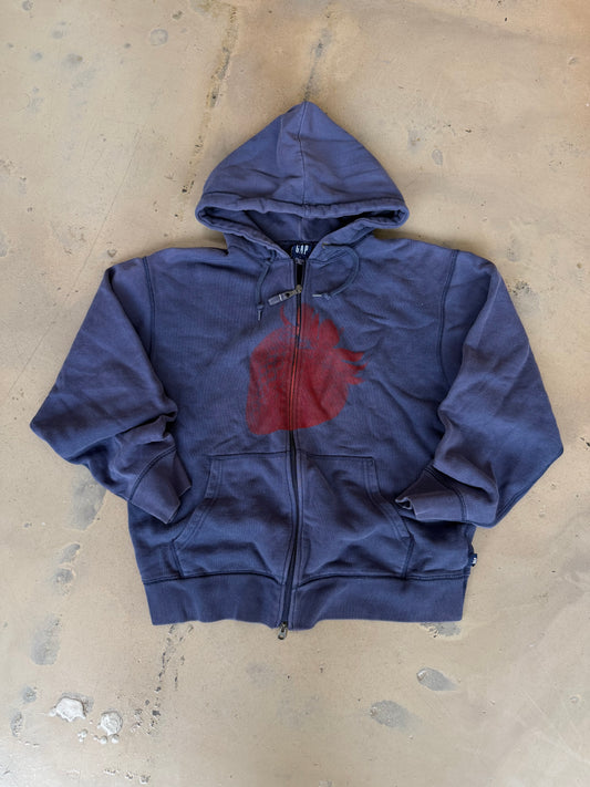 (M/L) Navy Strawberry Hoodie