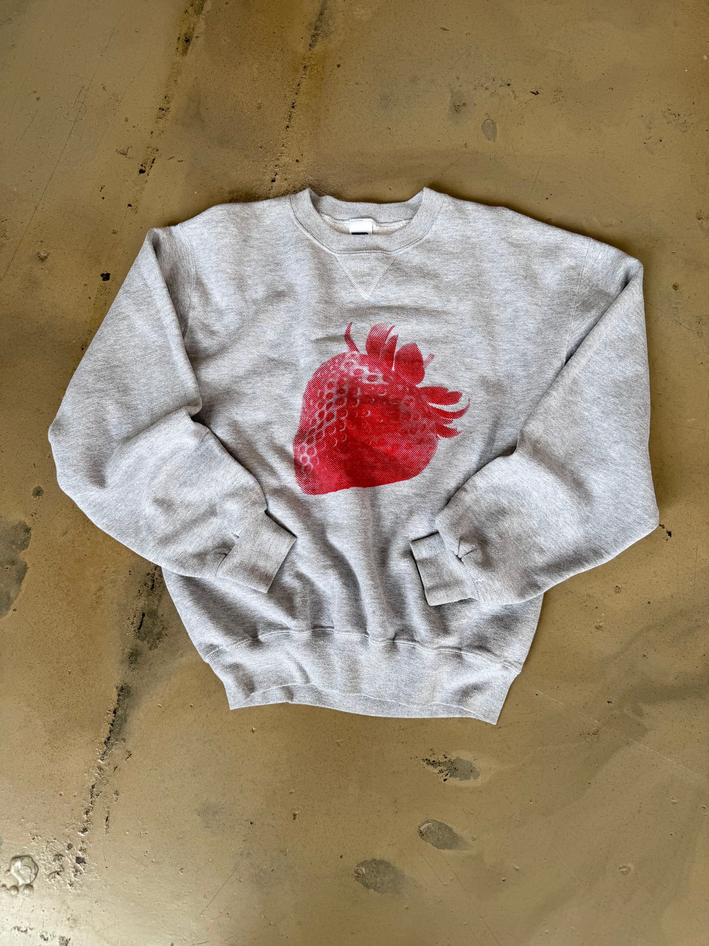 (M) Grey Strawberry Sweatshirt