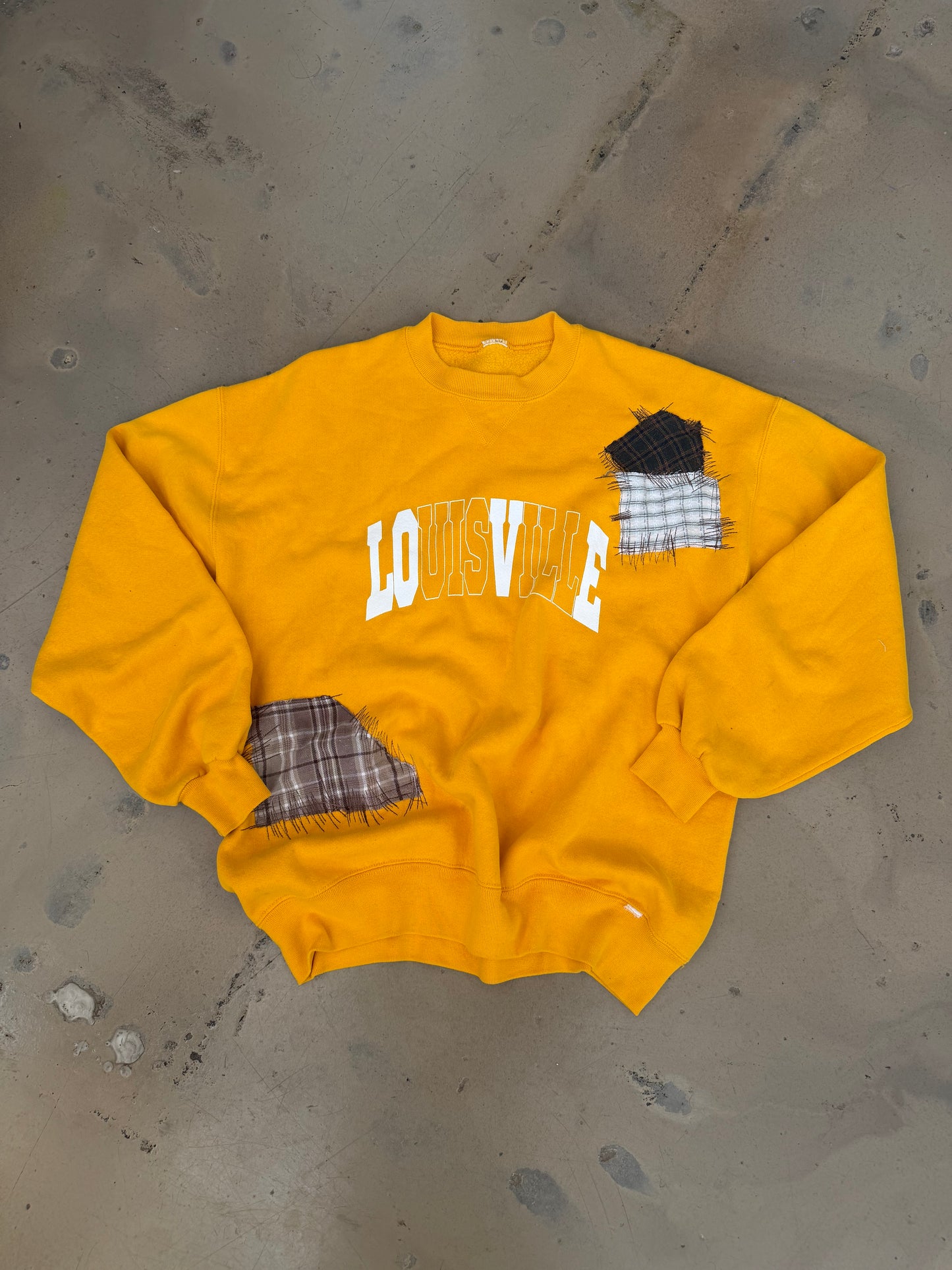 (L) OG Classic Patchwork Yellow Sweatshirt