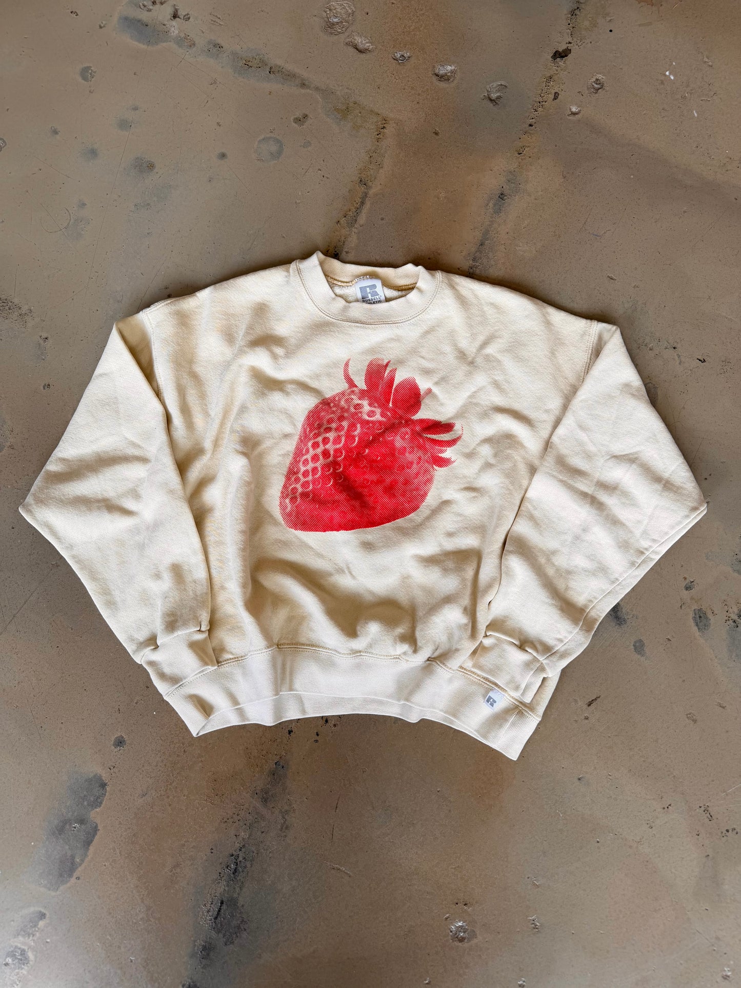 (Women’s S) Yellow Strawberry Sweatshirt