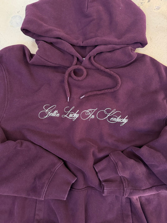 (M) Gettin Lucky Plum Hoodie