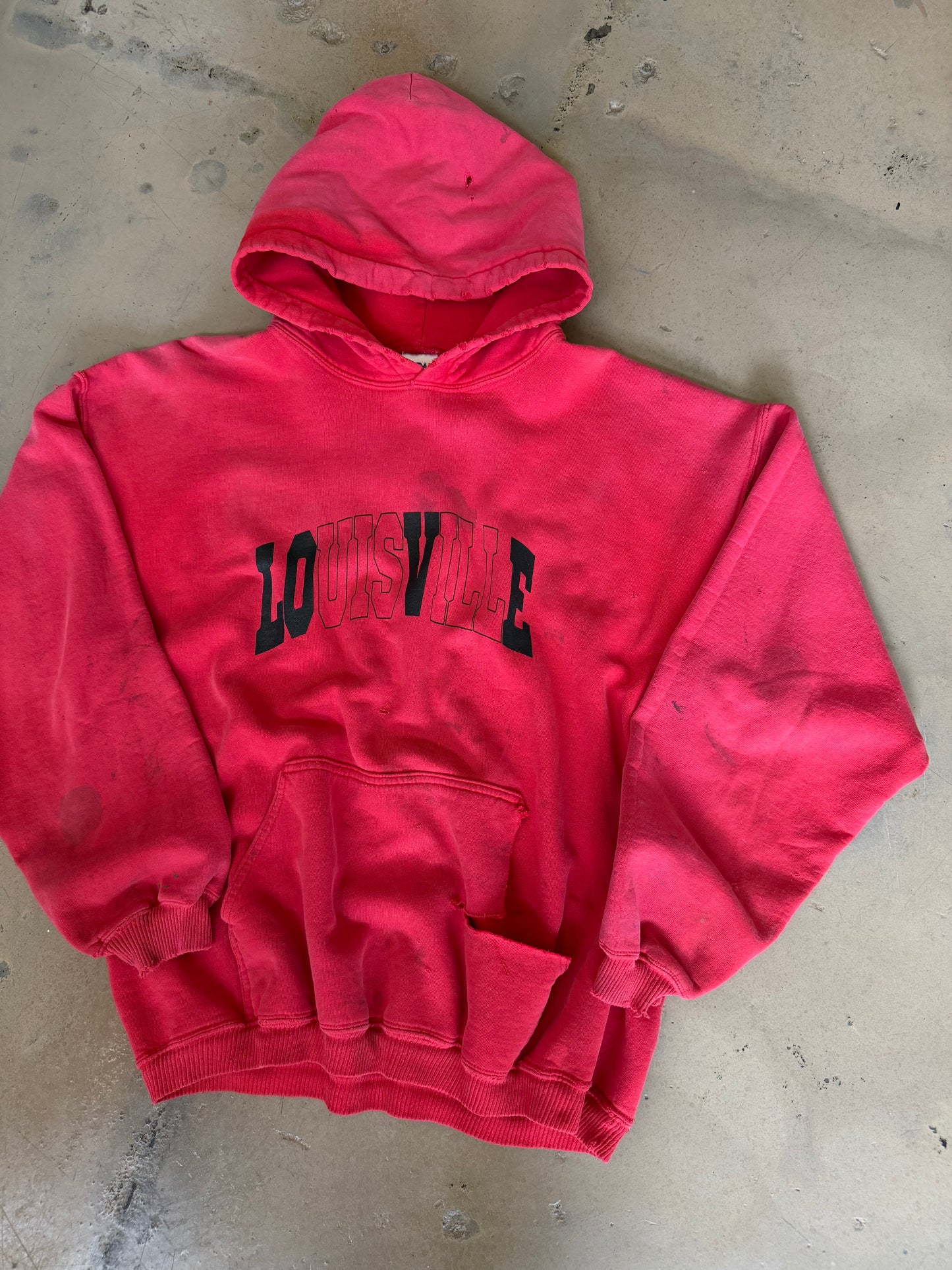 (L) OG Classic Worn Red Hoodie