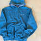 (L) Embroidered Blue Hoodie