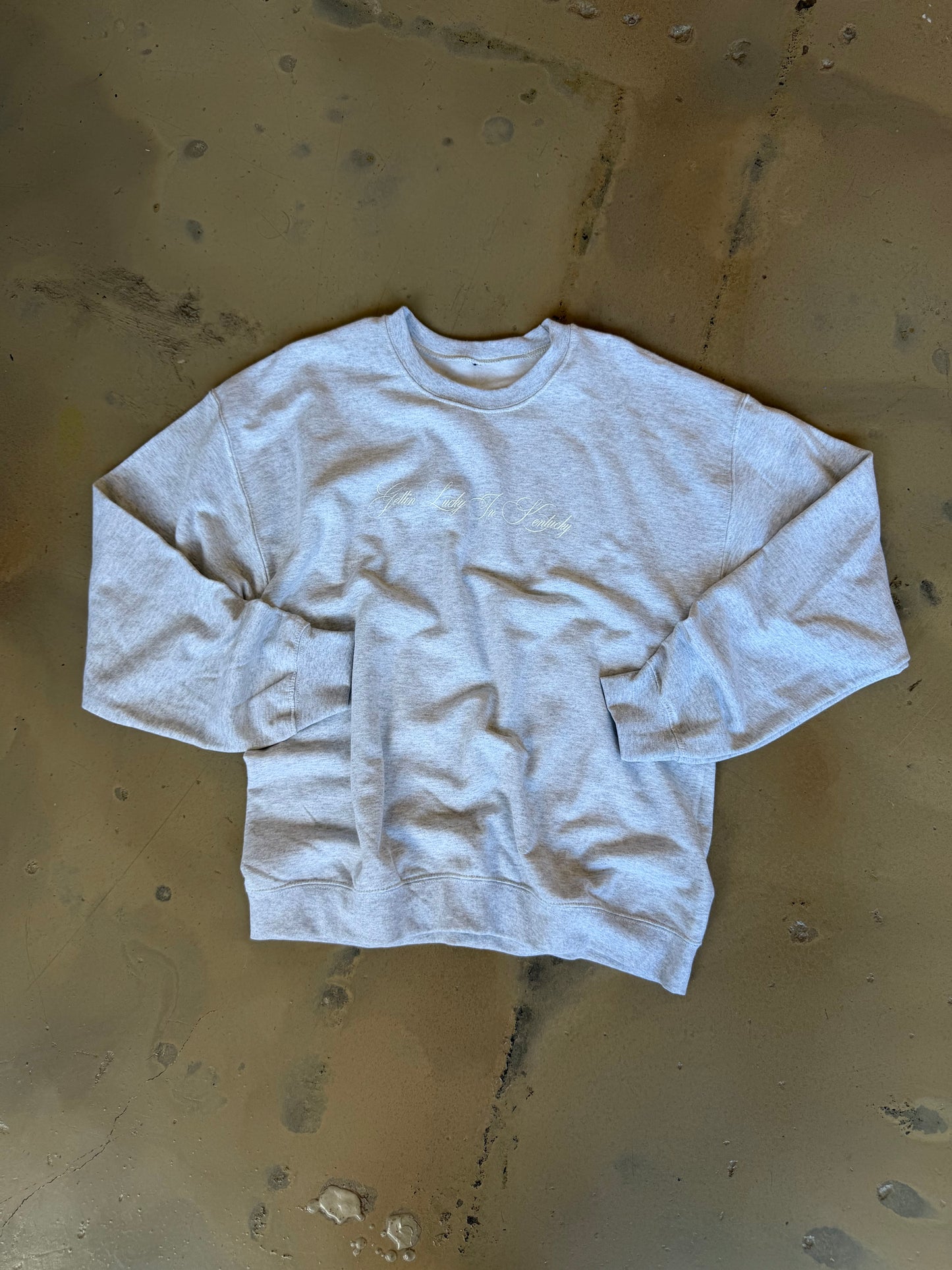 (M/L) Grey Gettin Lucky Sweatshirt