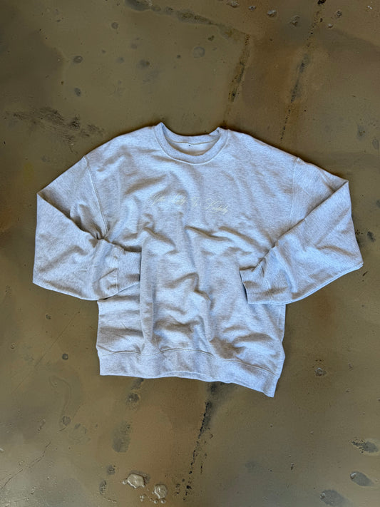 (M/L) Grey Gettin Lucky Sweatshirt